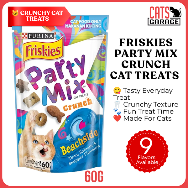 FRISKIES Party Mix Crunch Cat Treat 60g | Assorted Flavor