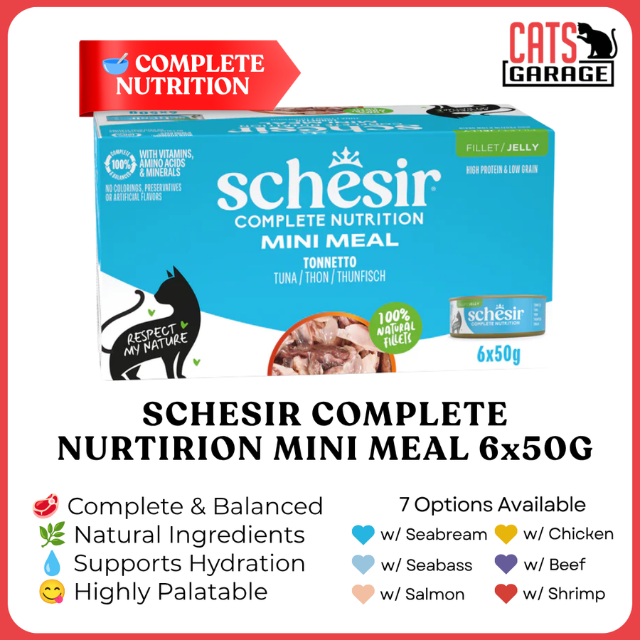 Schesir Complete Nutrition Mini Meal Wet Cat Food 6x50g | Complete & Balanced | Natural Ingredients