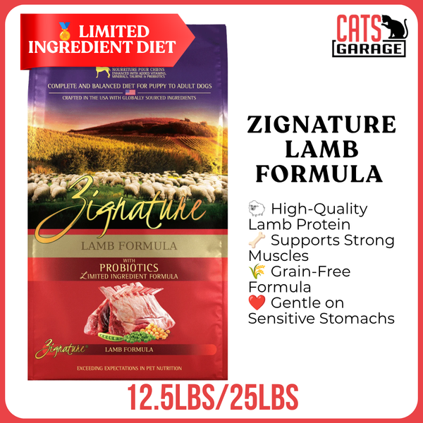 Zignature Lamb Formula Dry Dog Food | Limited Ingredient | Grain-Free | Sensitive Skin & Stomach