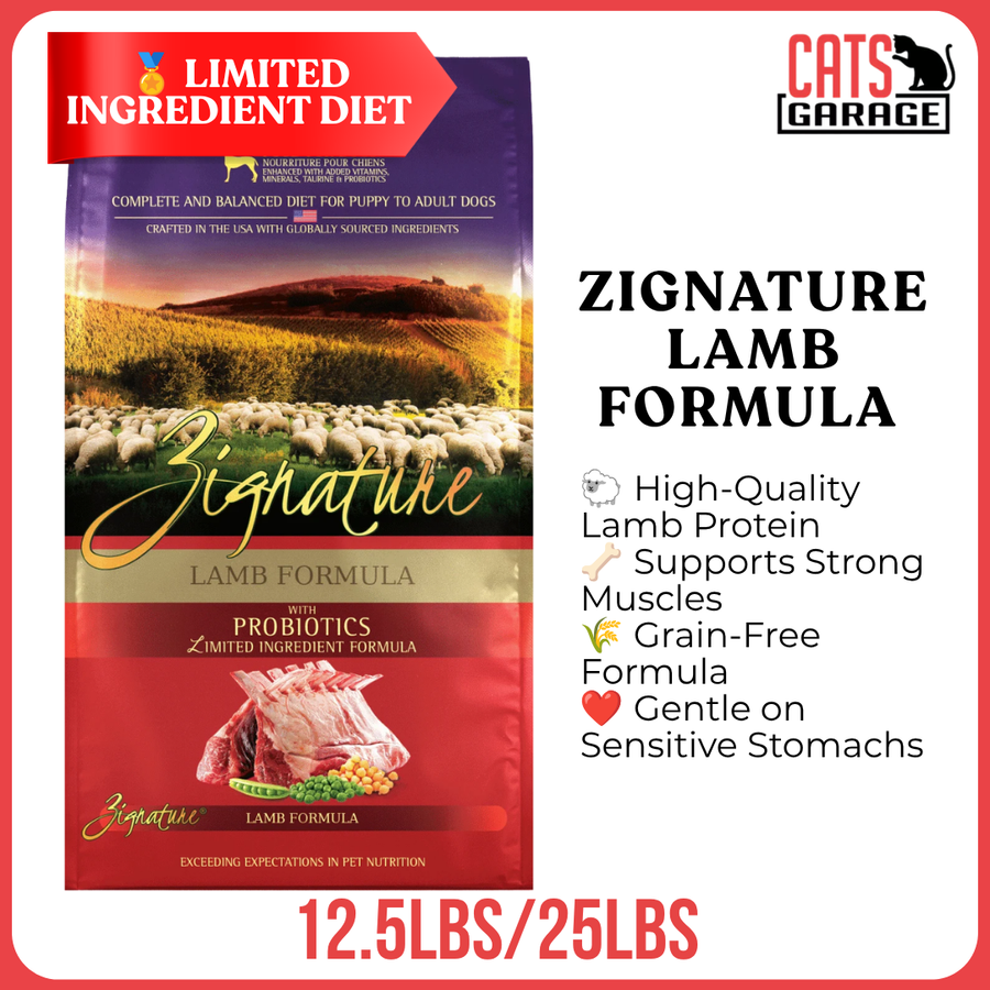 Zignature Lamb Formula Dry Dog Food | Limited Ingredient | Grain-Free | Sensitive Skin & Stomach