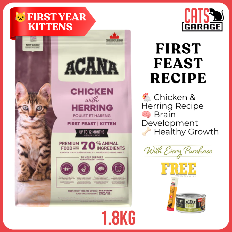 ACANA First Feast Kitten Dry Cat Food | Kitten Kibble Chicken & Herring Recipe Healthy Growth & Development