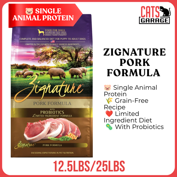 Zignature Pork Formula Dry Dog Food | Grain-Free | Sensitive Skin & Stomach