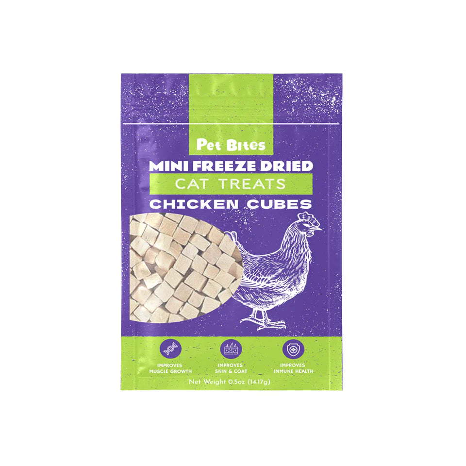 Pet Bites Mini Freeze Dried Chicken Cubes For Cats — Cats Garage