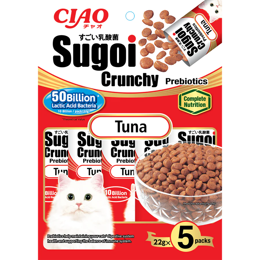 Ciao Cat Sugoi Crunchy Prebiotics Tuna 22g x 5