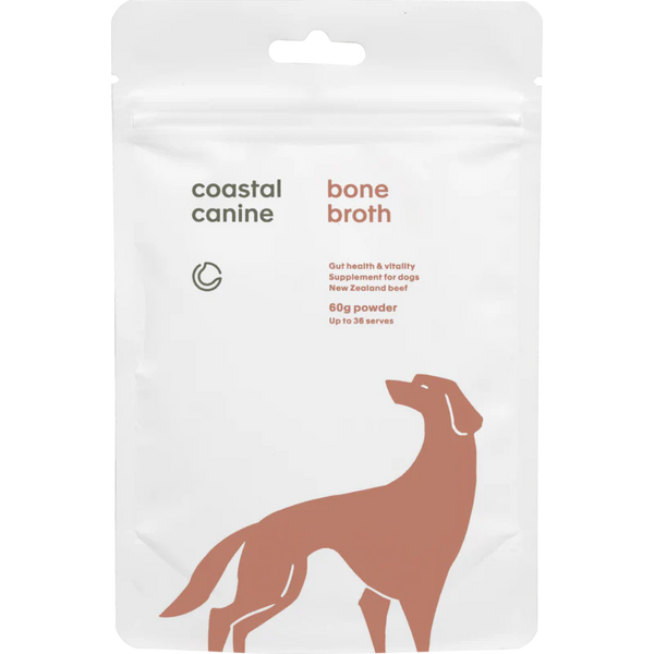 Coastal Canine Beef Bone Broth Powder Supplement for Dogs and Cats 60g