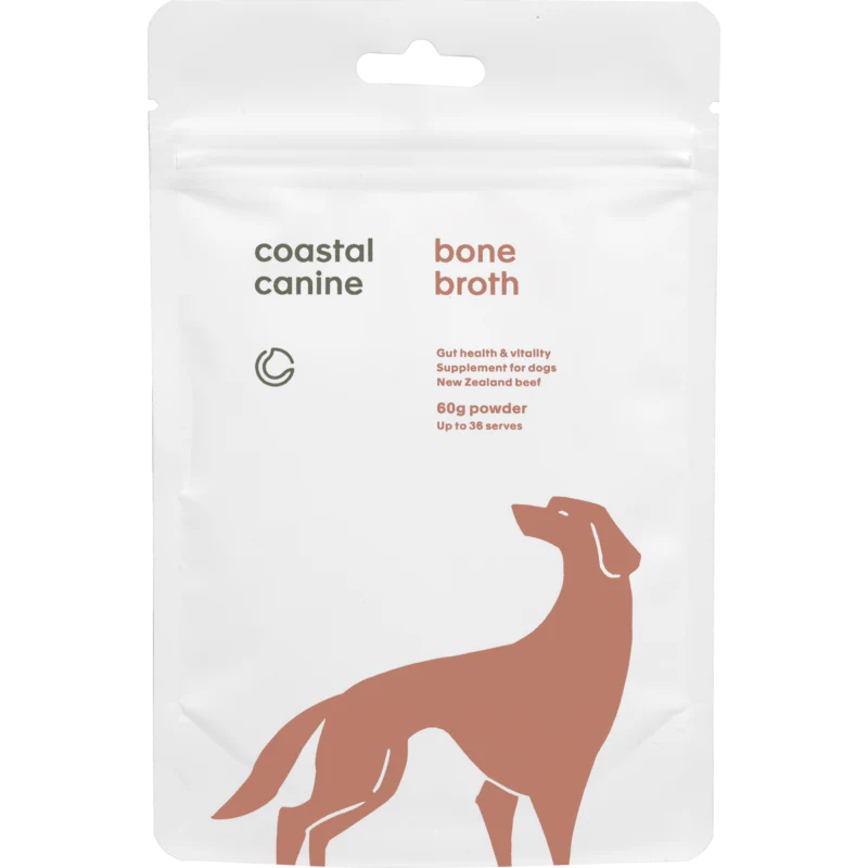 Coastal Canine Beef Bone Broth Powder Supplement for Dogs and Cats 60g