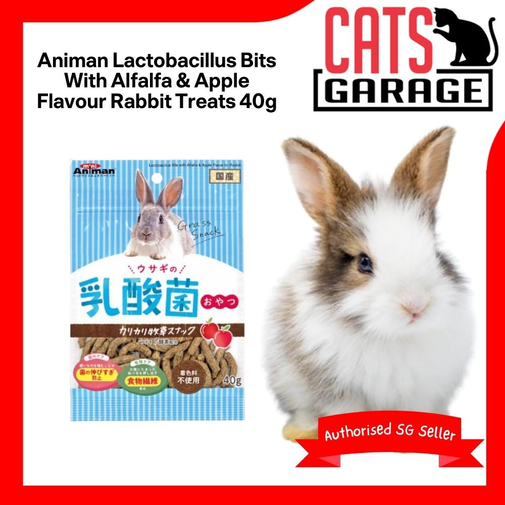 Animan Lactobacillus Bits With Alfalfa & Apple Flavour Rabbit Treats 40g