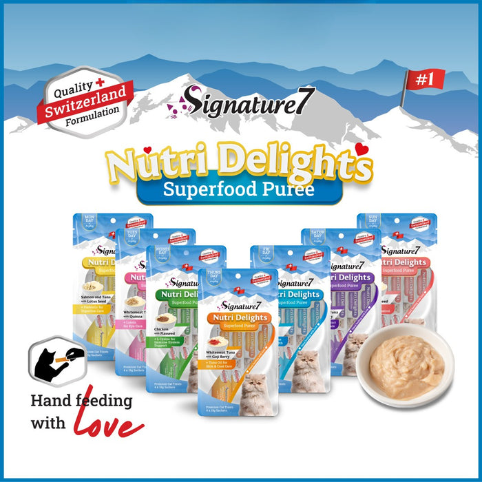 Signature7 Nutri Delights Superfood Puree Cat Treats 60g