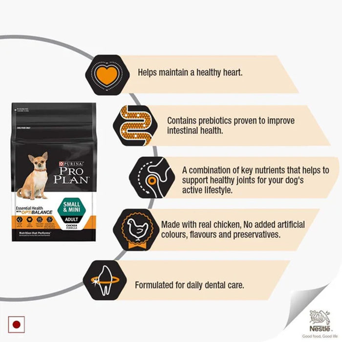 Purina Pro Plan Canine Adult Essential Health Small & Mini Dry Dog Food (2 Sizes)