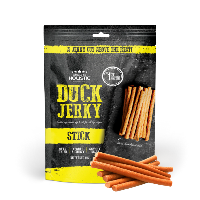 Absolute Holistic Grain Free Treats for Dog Duck Jerky Loin Stick 100g