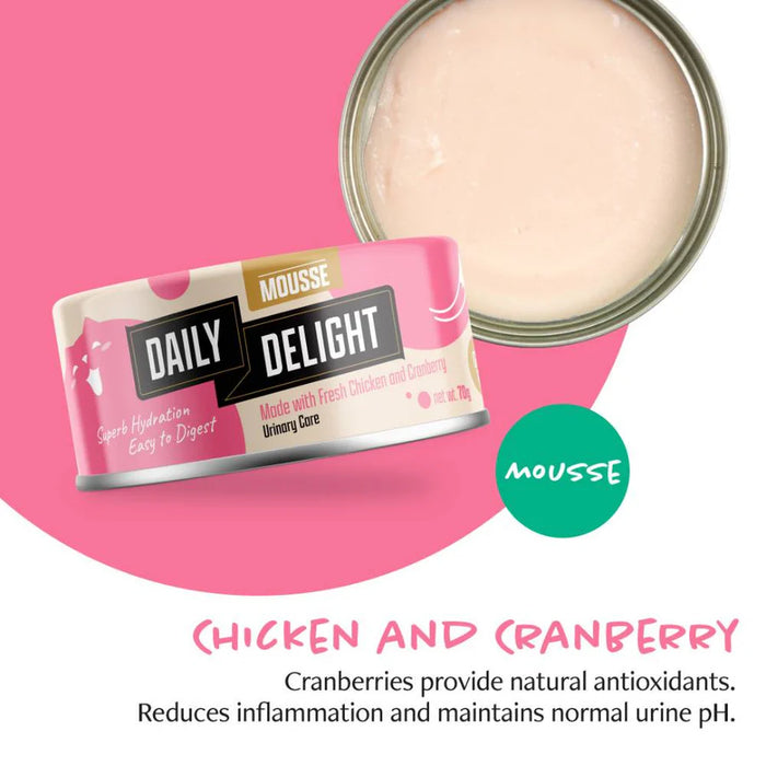 Daily Delight Cat Mousse with Chicken and Cranberry 70g X24