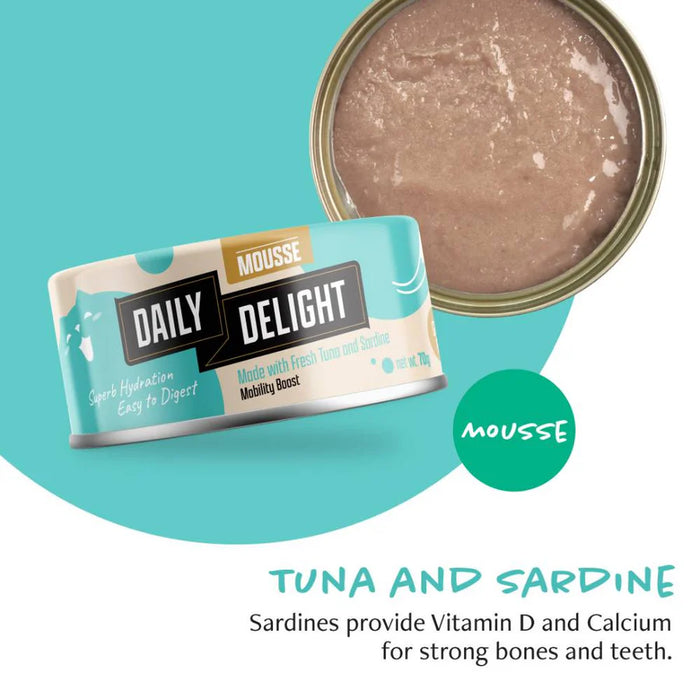 Daily Delight Cat Mousse with Tuna and Sardine 70g X24