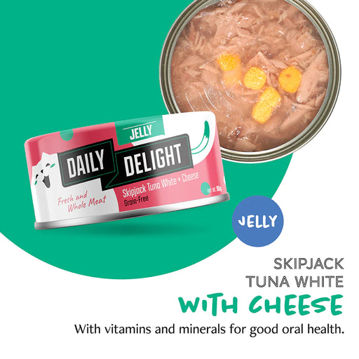 Daily Delight Skipjack Tuna White with Cheese in Jelly 80g