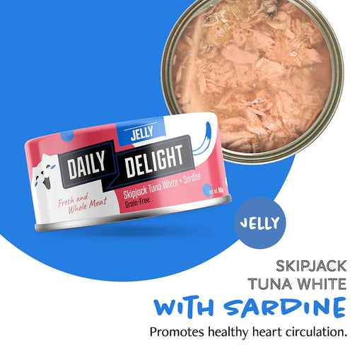 Daily Delight Skipjack Tuna White with Sardine in Jelly 80g