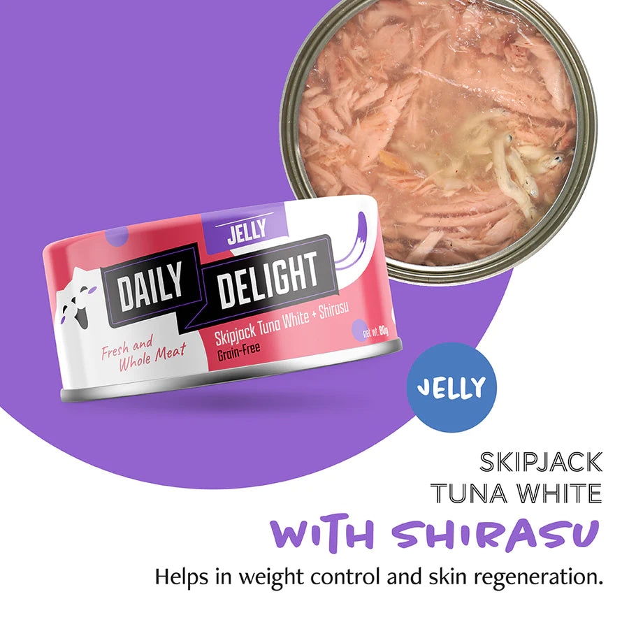 Daily Delight Skipjack Tuna White with Shirasu in Jelly 80g