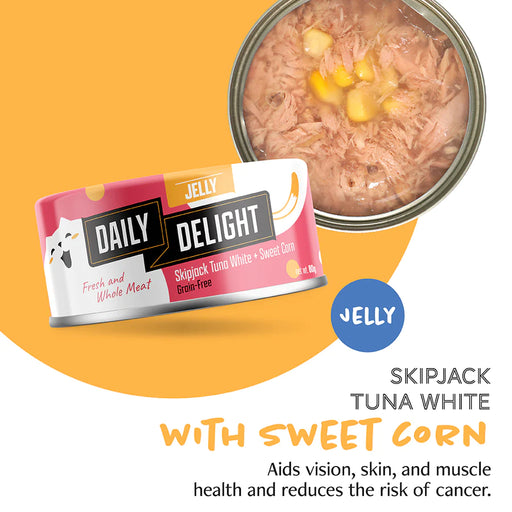 Daily Delight Skipjack Tuna White with Sweet Corn in Jelly 80g