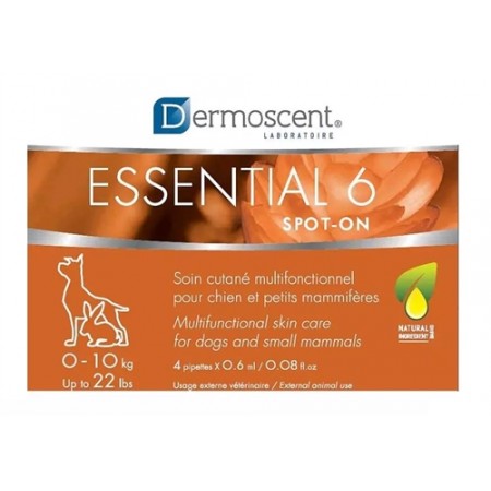 Dermoscent Essential 6 Spot-On Skin Care Dogs (0-10kg) (4 Tubes)