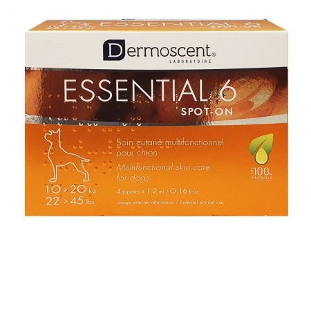 Dermoscent Essential 6 Spot-On Skin Care Dogs (10-20kg) (4 Tubes)