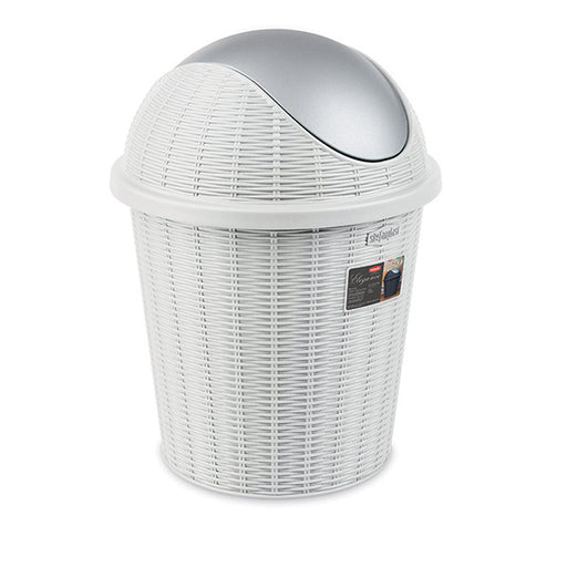 Stefanplast Elegance Little Swing Top Bin White 10L