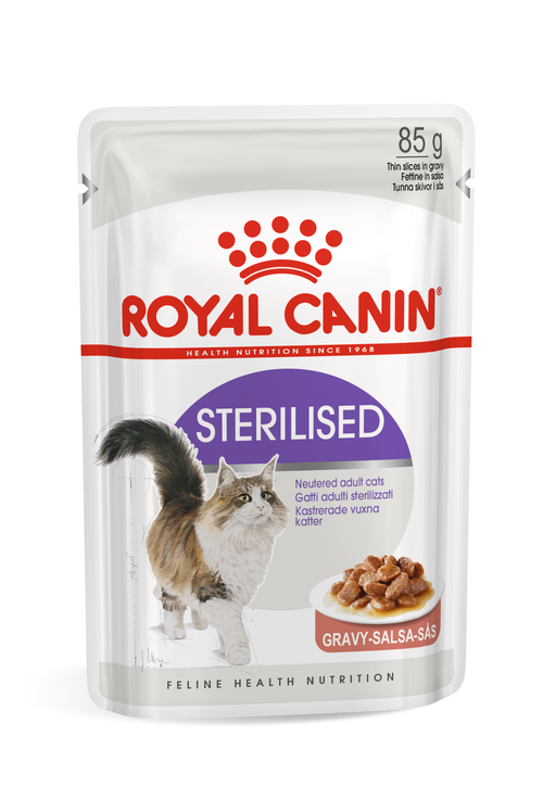 Royal Canin Feline Pouch Sterilised Cat Wet Food  in Gravy 85g X12