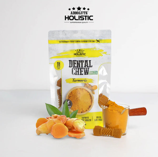Absolute Holistic Value Pack BOOST Turmeric Dental Chews for Dogs 160g