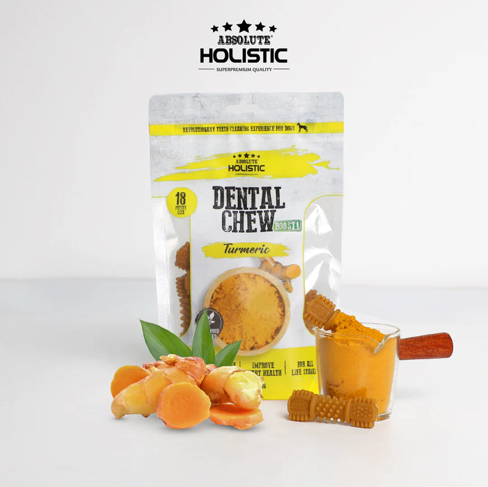 Absolute Holistic Value Pack BOOST Turmeric Dental Chews for Dogs 160g