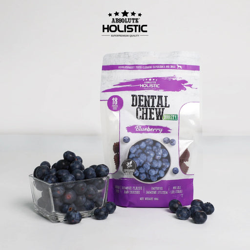 Absolute Holistic Value Pack BOOST Blueberry Dental Chews for Dogs 160g
