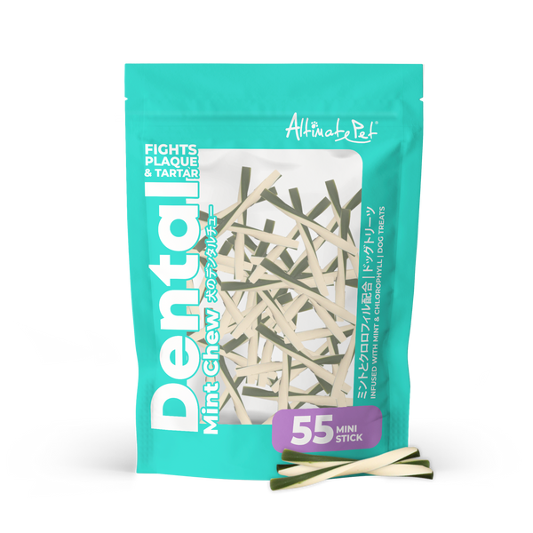 Altimate Pet Dog Dental Chews Infused with Mint & Chlorophyll Mint Mini Stick 55pcs