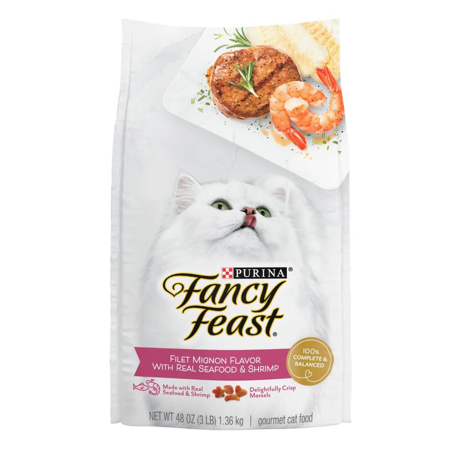 Fancy Feast Cat Dry Food Filet Mignon With Real Seafood & Shrimp 1.36kg