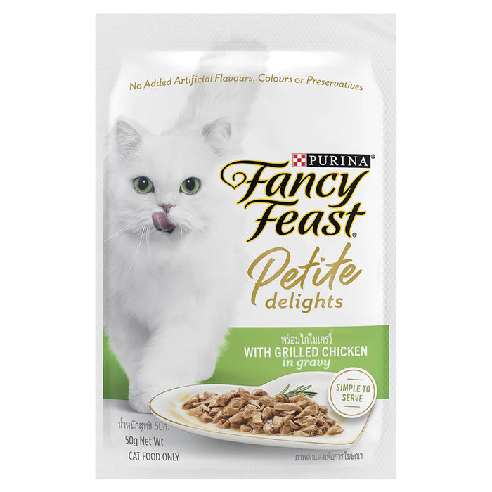 Fancy Feast Petite Delights Grilled Chicken in Gravy 50g X24