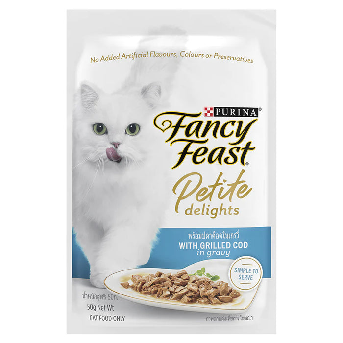 Fancy Feast Petite Delights Grilled Cod in Gravy 50g X24