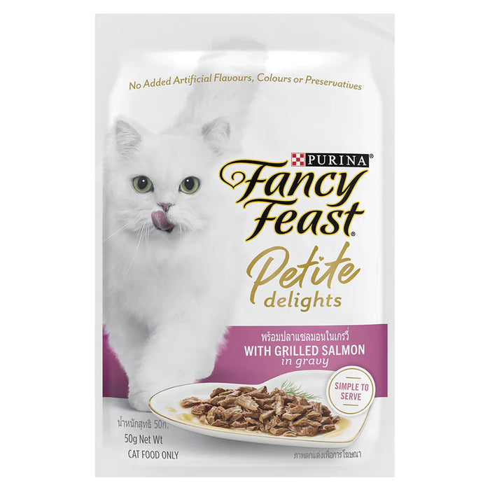 Fancy Feast Petite Delights Grilled Salmon in Gravy 50g X24