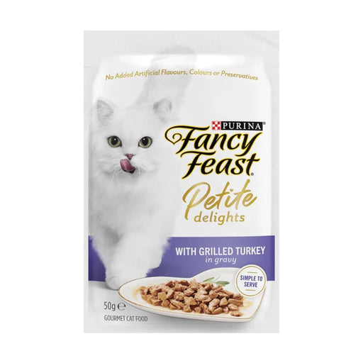 Fancy Feast Petite Delights Grilled Turkey in Gravy 50g X24