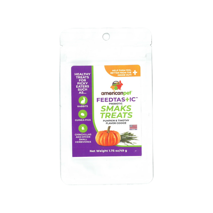 American Pet Feedtastic Prebiotic Smaks Treats Pumpkin & Timothy Flavour Cookies 49g