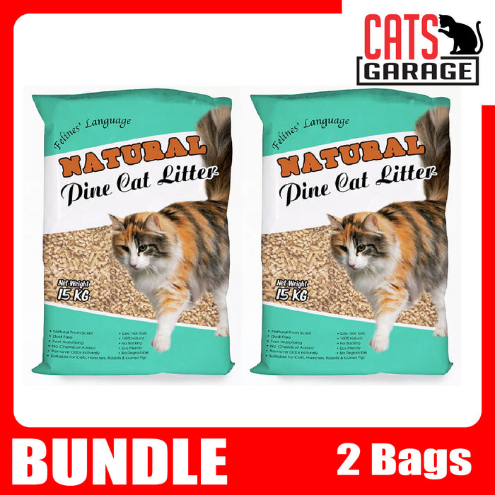 Feline's Language Natural Pine Cat Litter 15kg