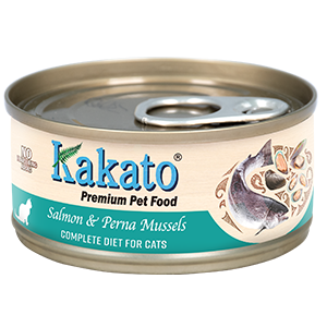 Kakato Salmon & Perna Mussels Complete Diet For Cats 70g X48