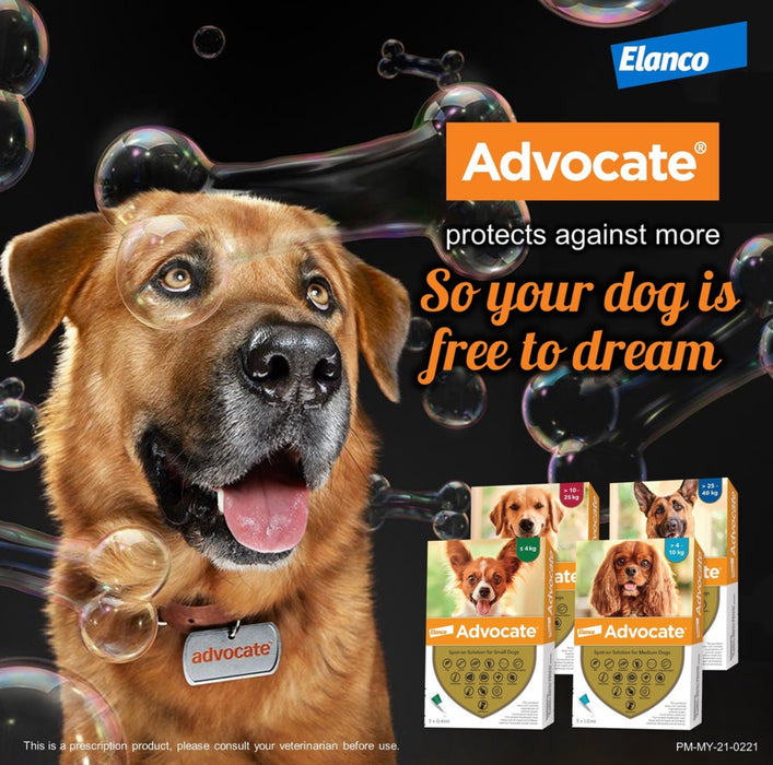 Elanco Advocate Spot-on Solution for Dogs 3Pcs/box (4 Types)