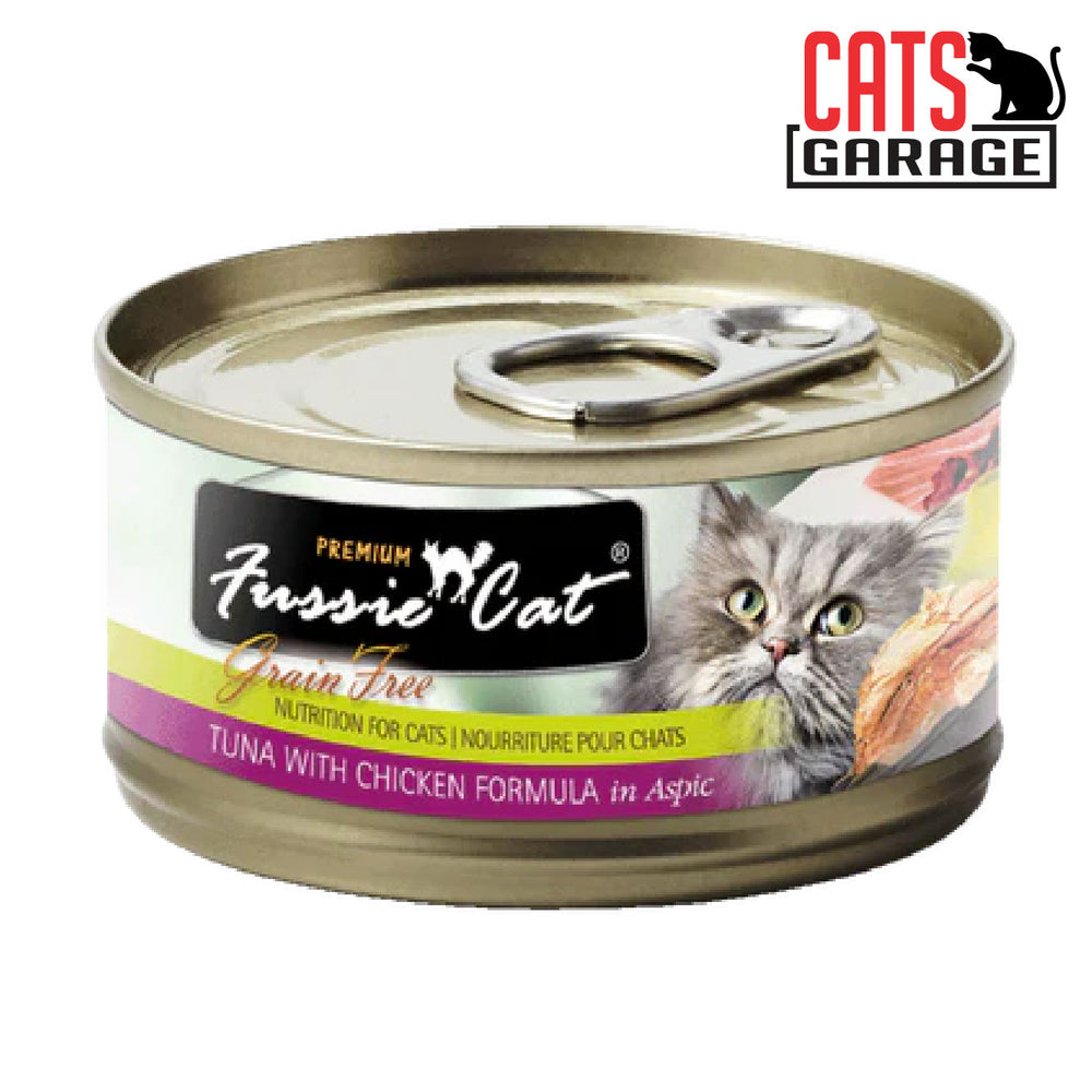 Fussie Cat BLACK LABEL Tuna w Chicken in Aspic 80g x 24 Cans