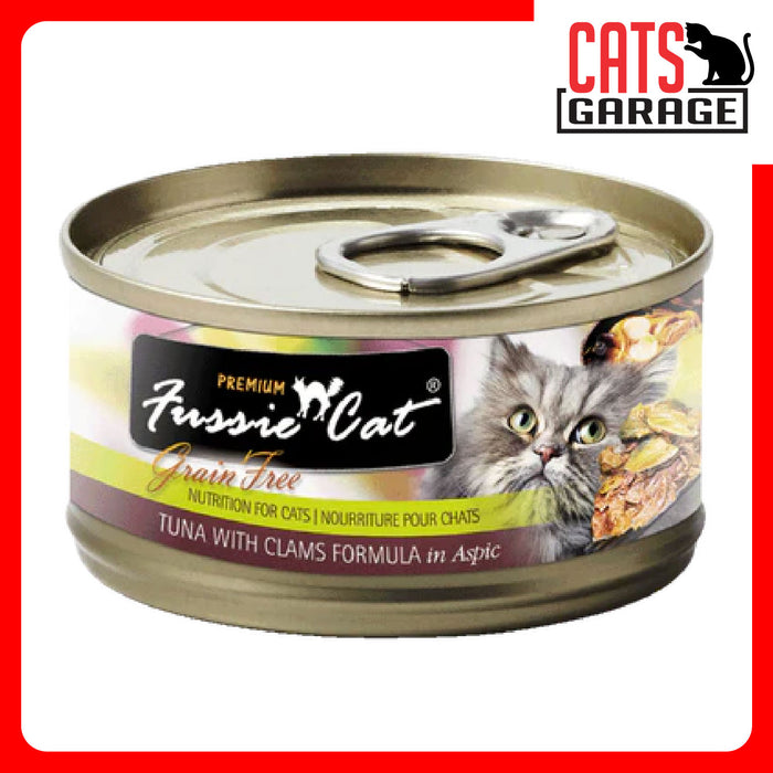 Fussie Cat BLACK LABEL Tuna w Clams in Aspic 80g x 24 Cans