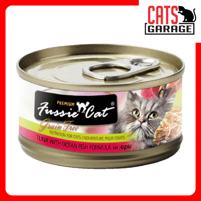 Fussie Cat BLACK LABEL Tuna w Ocean Fish in Aspic 80g x 24 Cans