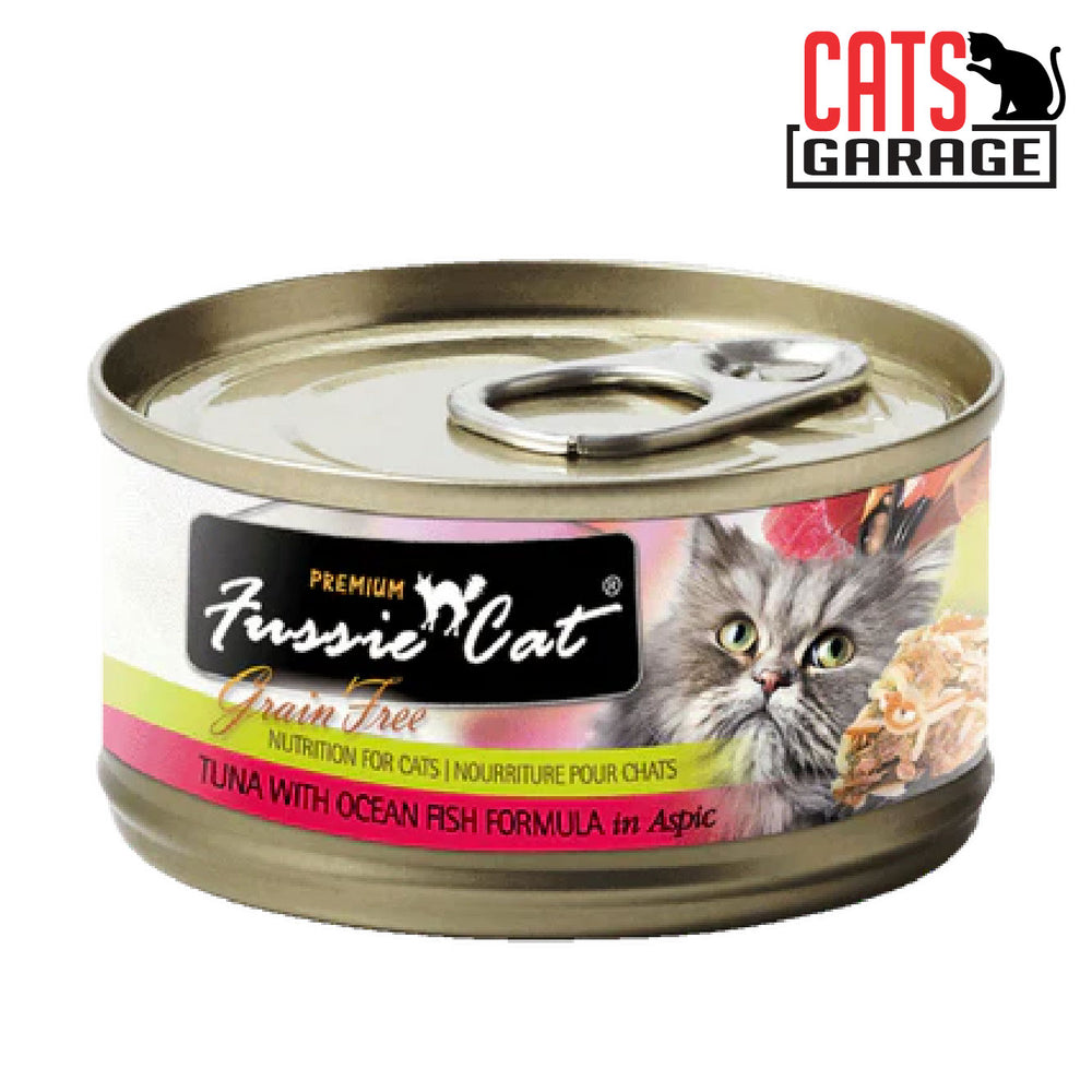 Fussie Cat BLACK LABEL Tuna w Ocean Fish in Aspic 80g x 24 Cans