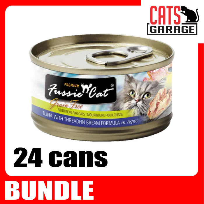 Fussie Cat BLACK LABEL Tuna w Threadfin Bream in Aspic 80g x 24 Cans