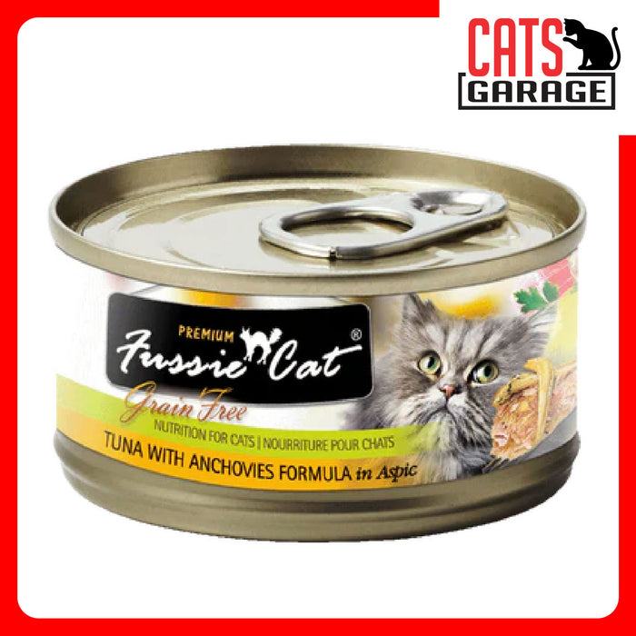 Fussie Cat BLACK LABEL Tuna w Anchovy in Aspic 80g x 24 Cans