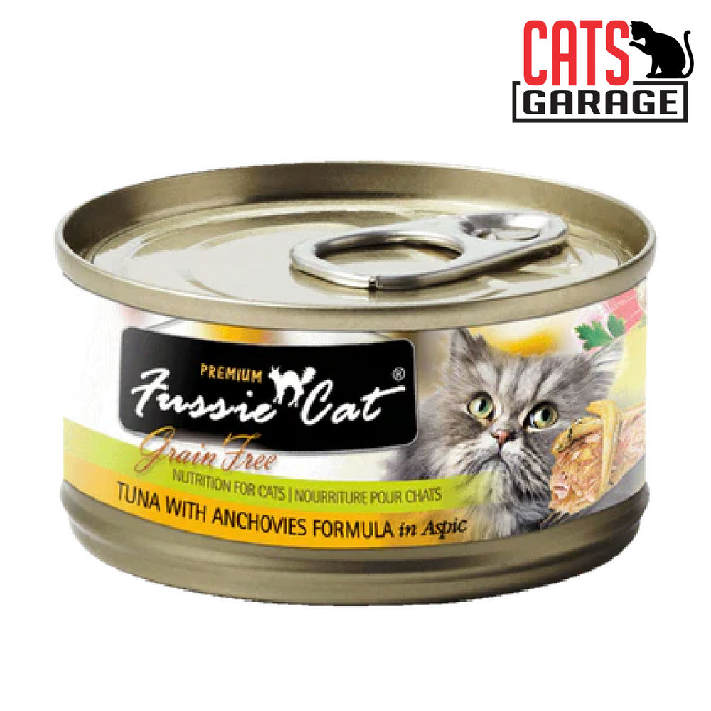 Fussie Cat BLACK LABEL Tuna w Anchovy in Aspic 80g x 24 Cans