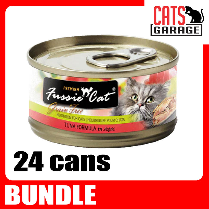 Fussie Cat BLACK LABEL Tuna in Aspic 80g x 24 Cans