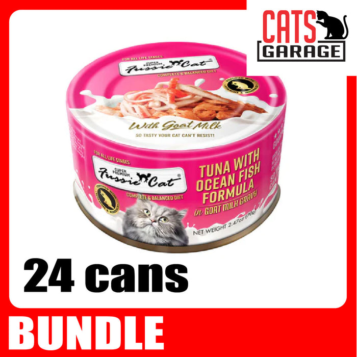 Fussie Cat Goat Milk in Gravy 70g x 24 Cans