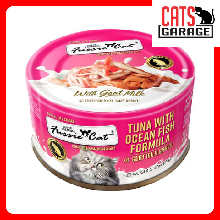 Fussie Cat Goat Milk Tuna w Ocean Fish 70g x 24 Cans