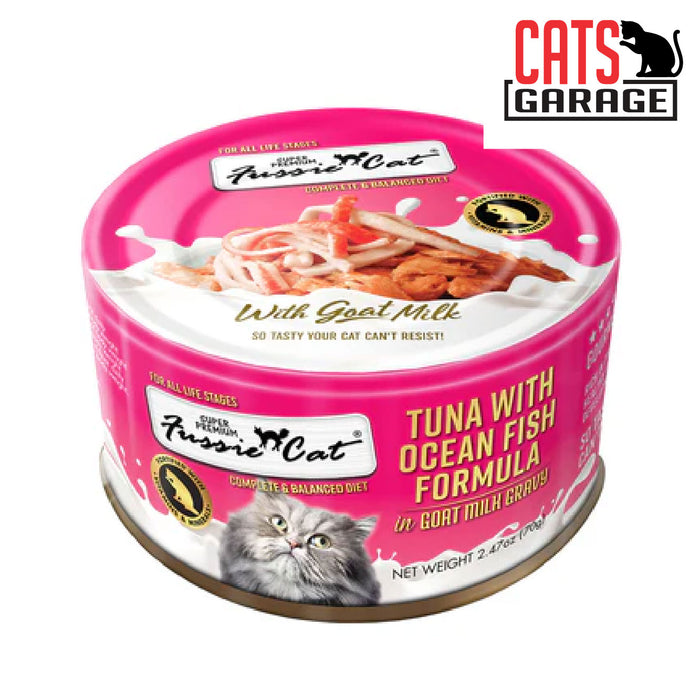 Fussie Cat Goat Milk Tuna w Ocean Fish 70g x 24 Cans