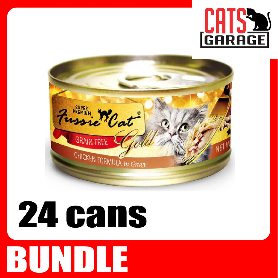 Fussie Cat - GOLD LABEL Formula in Gravy 80g (24 Cans Bundle)