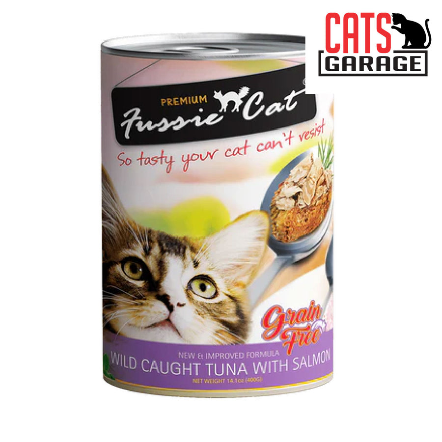 Fussie Cat Wild Caught Tuna w Salmon 400g x 24 Cans